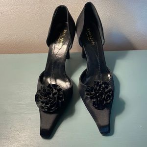Kate Spade black satin heels